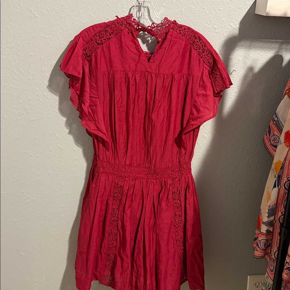 Women's Mini Dress in Raspberry Red - Picture 6 of 6